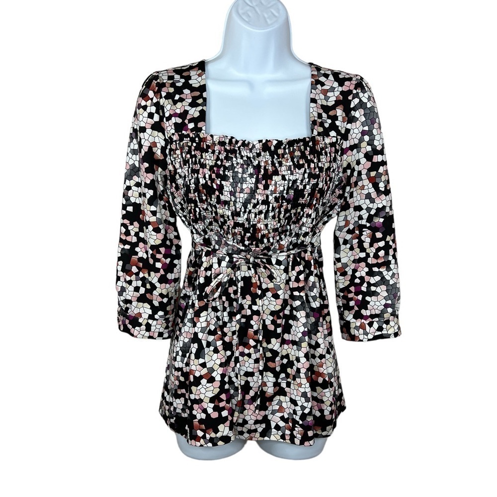 Small Vintage Lloyd Williams Colorful Stretch Square Neckline 90s